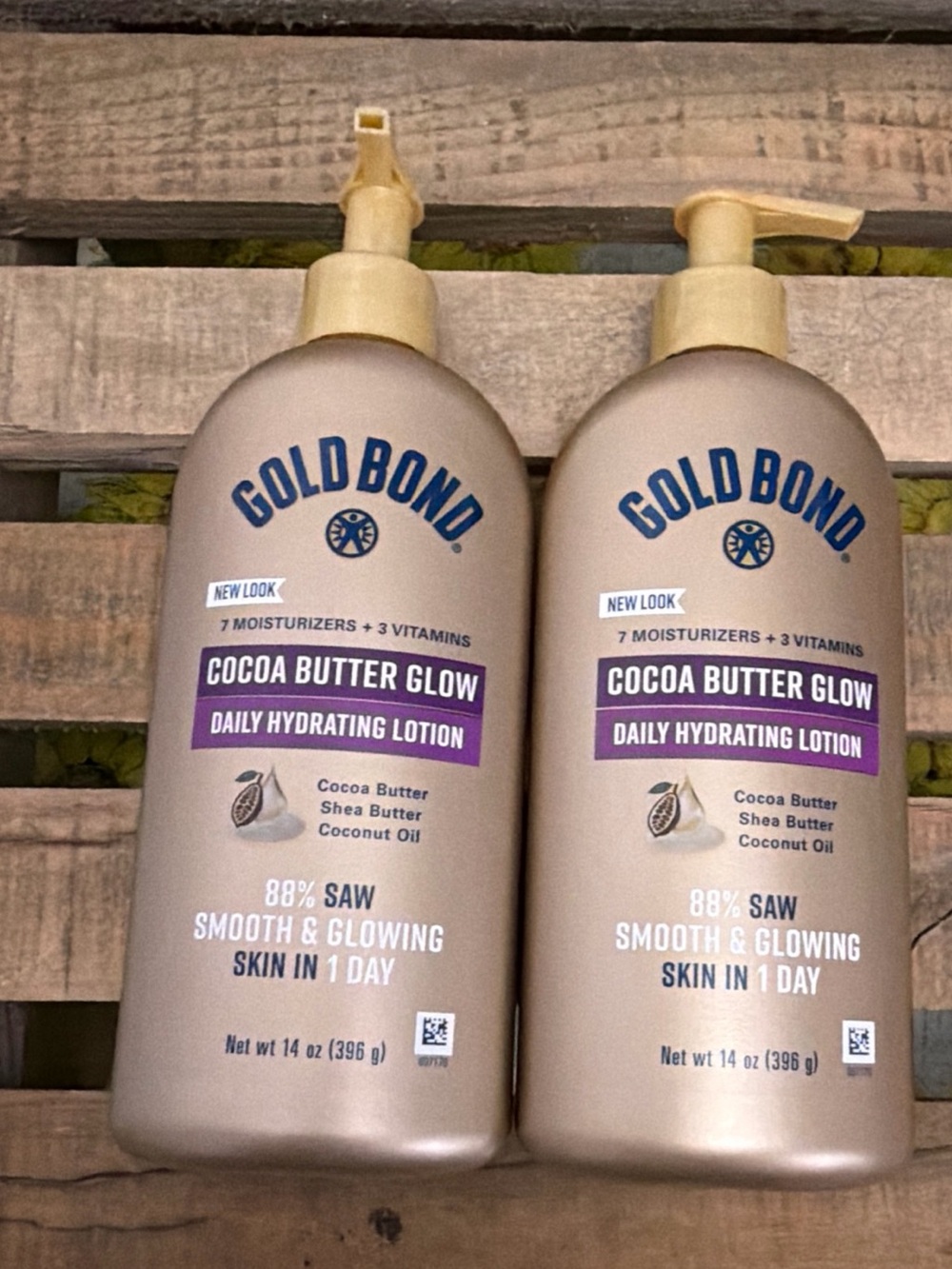 2- Goldbond Cocoa Butter Glow Daily Hydrating Lotion - 14 oz